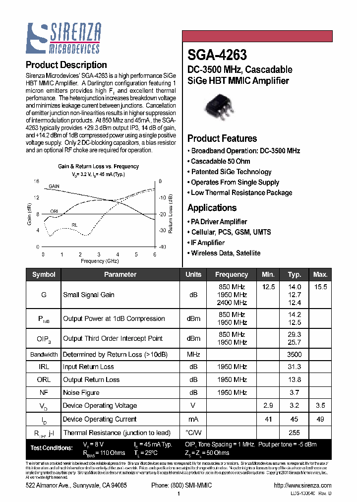 SGA-4263_87917.PDF Datasheet
