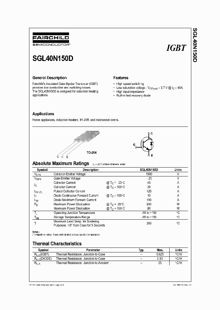SGL40N150D_194931.PDF Datasheet