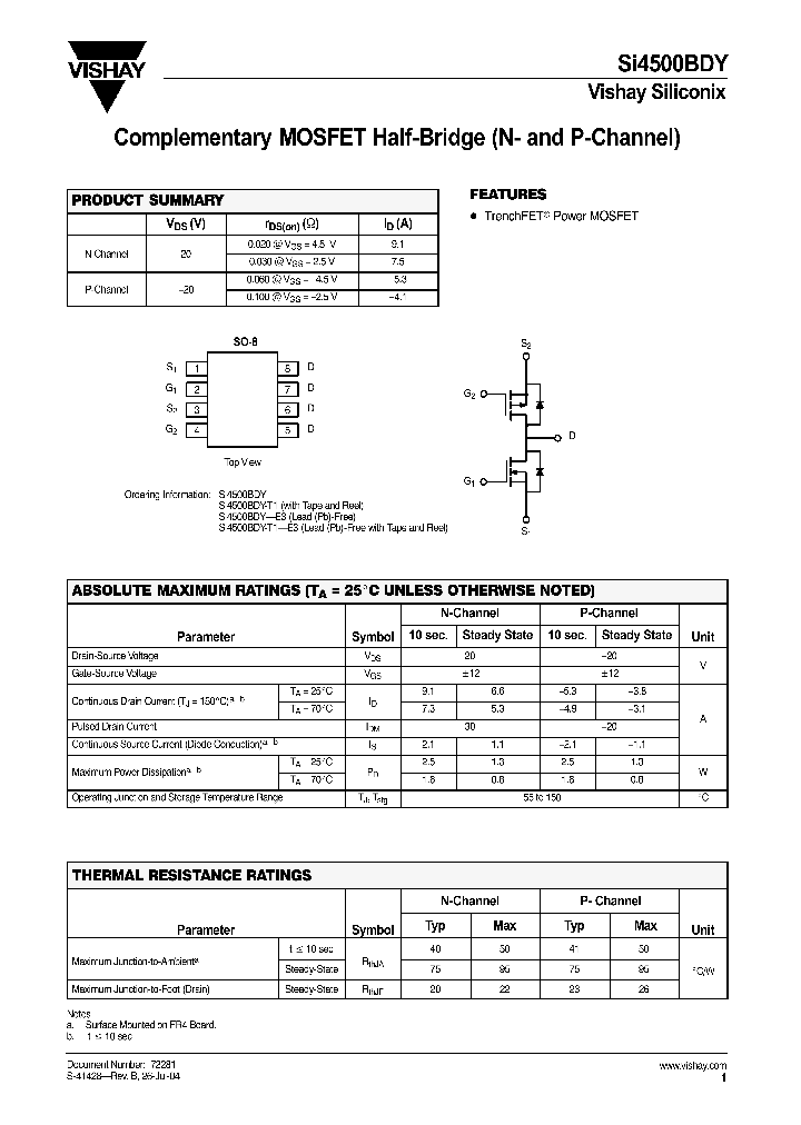 SI4500BDY_35285.PDF Datasheet