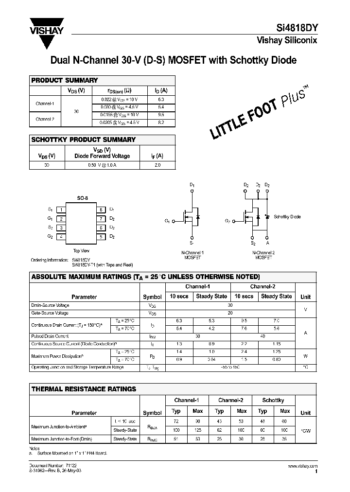 SI4818DY_172507.PDF Datasheet