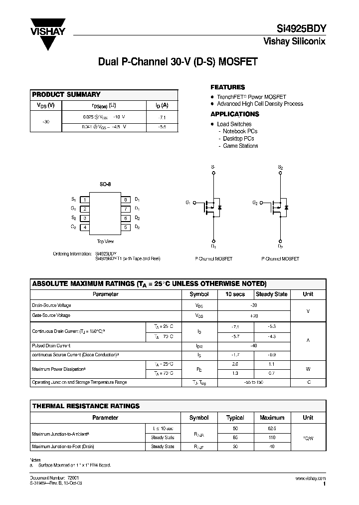 SI4925_107110.PDF Datasheet