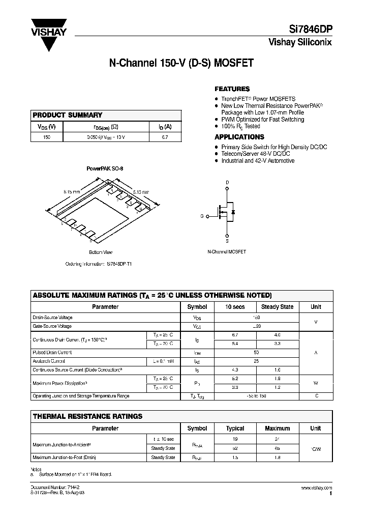 SI7846DP_43176.PDF Datasheet