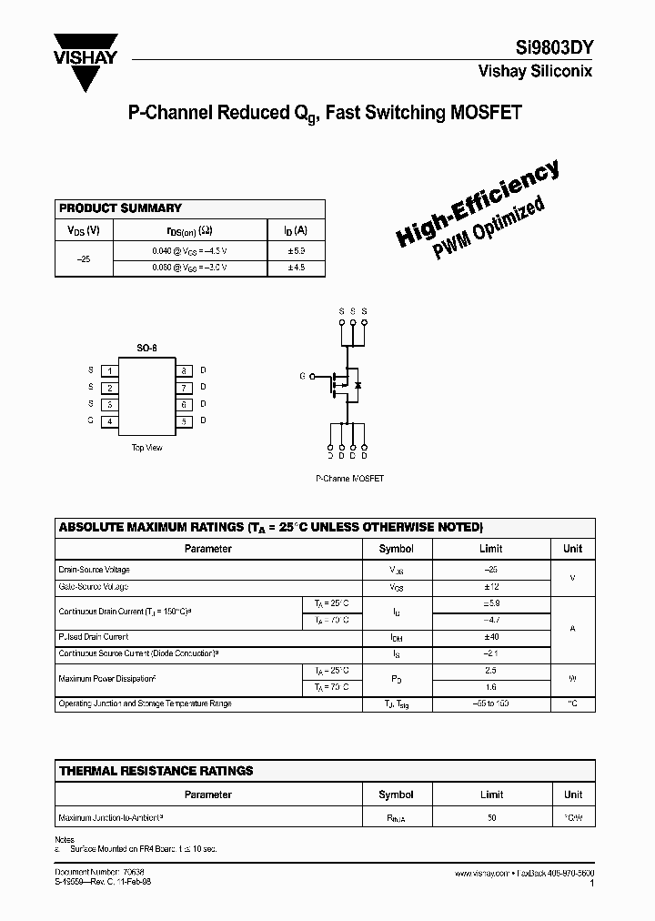 SI9803DY_146970.PDF Datasheet