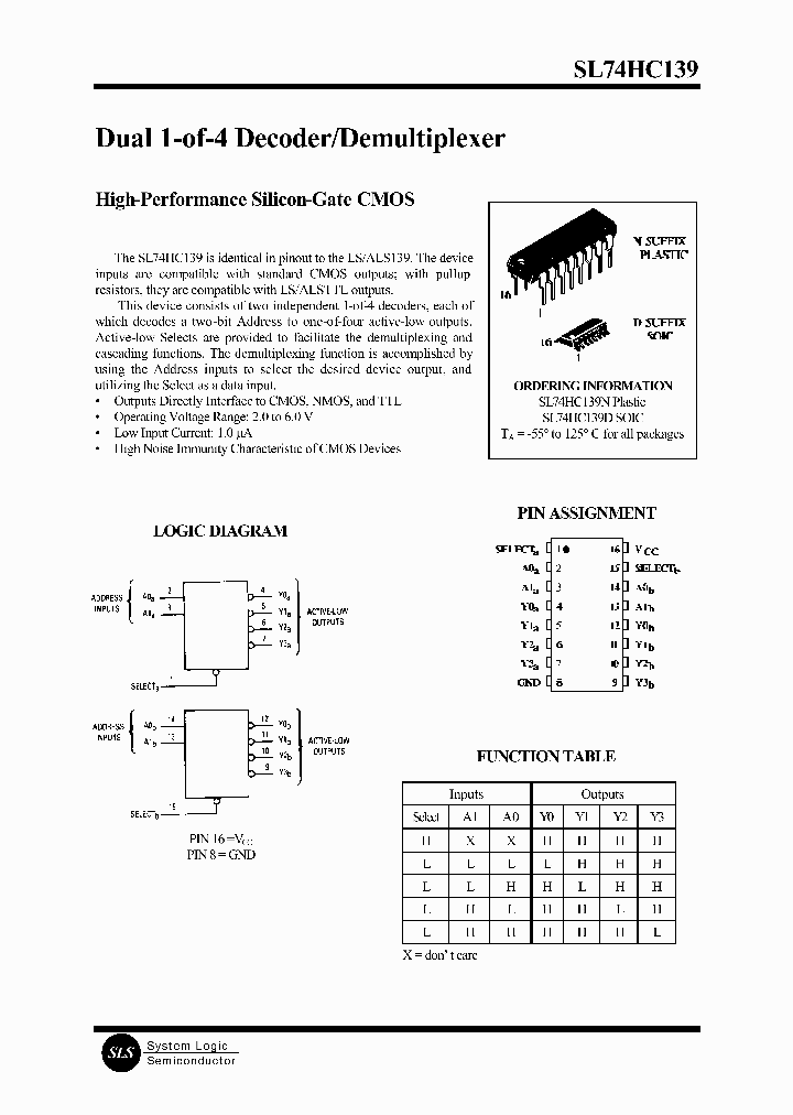 SL74HC139_158716.PDF Datasheet