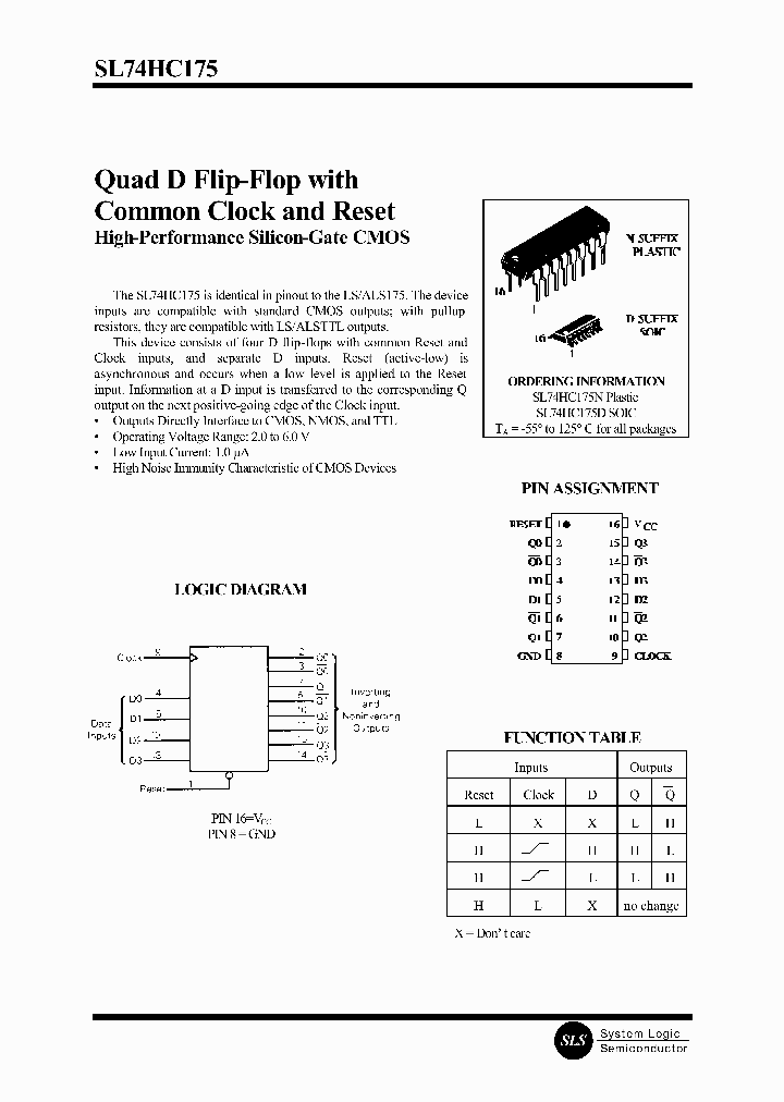SL74HC175_96119.PDF Datasheet