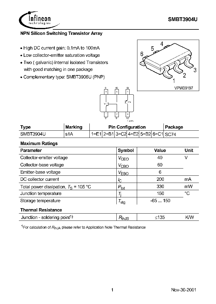 SMBT3904U_43365.PDF Datasheet