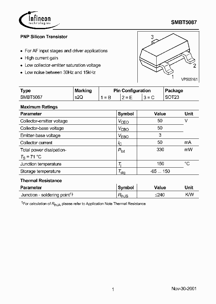 SMBT5087_43373.PDF Datasheet