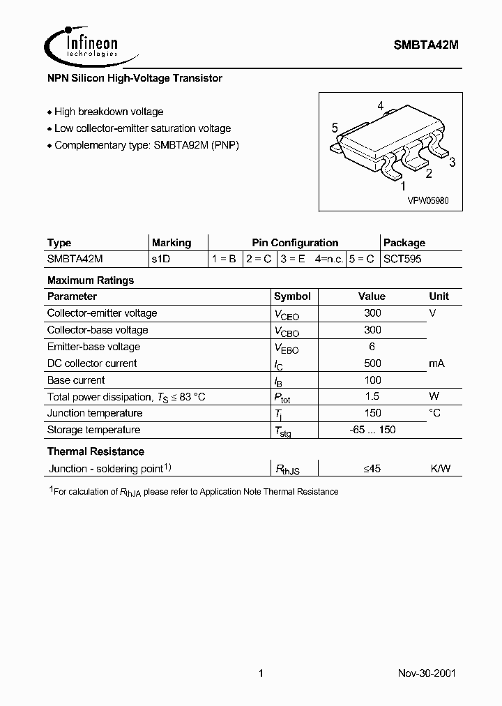 SMBTA42M_43388.PDF Datasheet