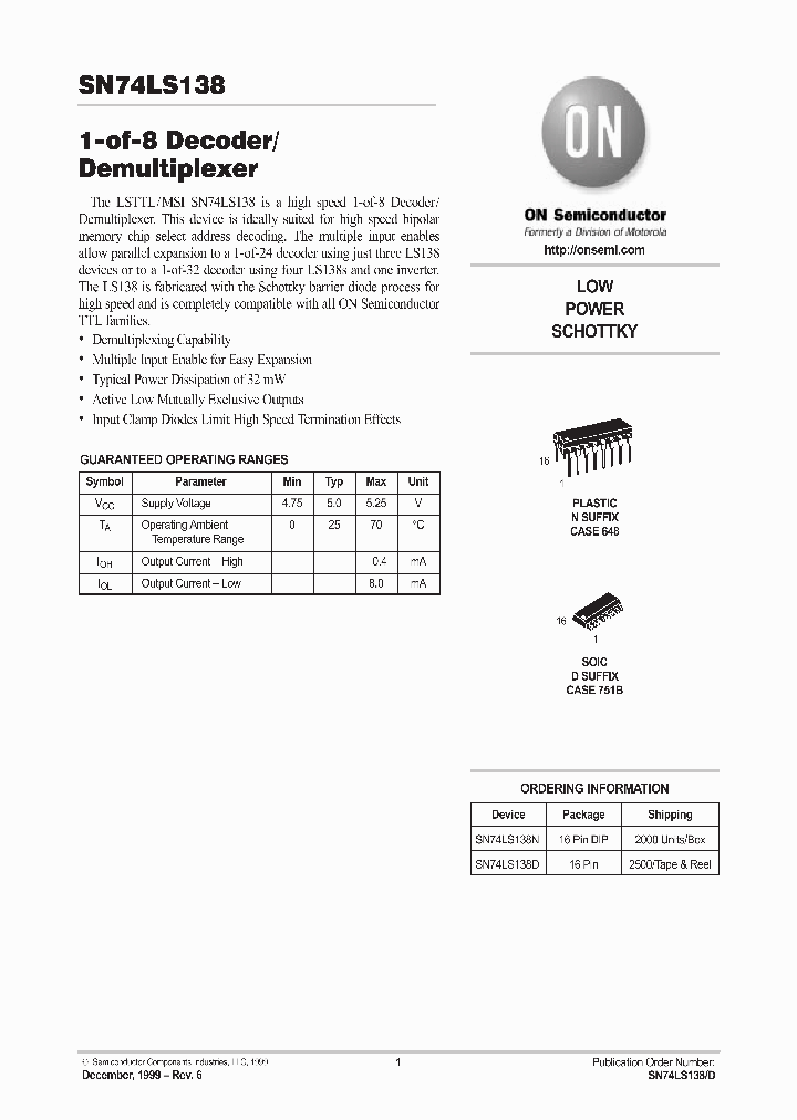 SN74LS138D_5098.PDF Datasheet