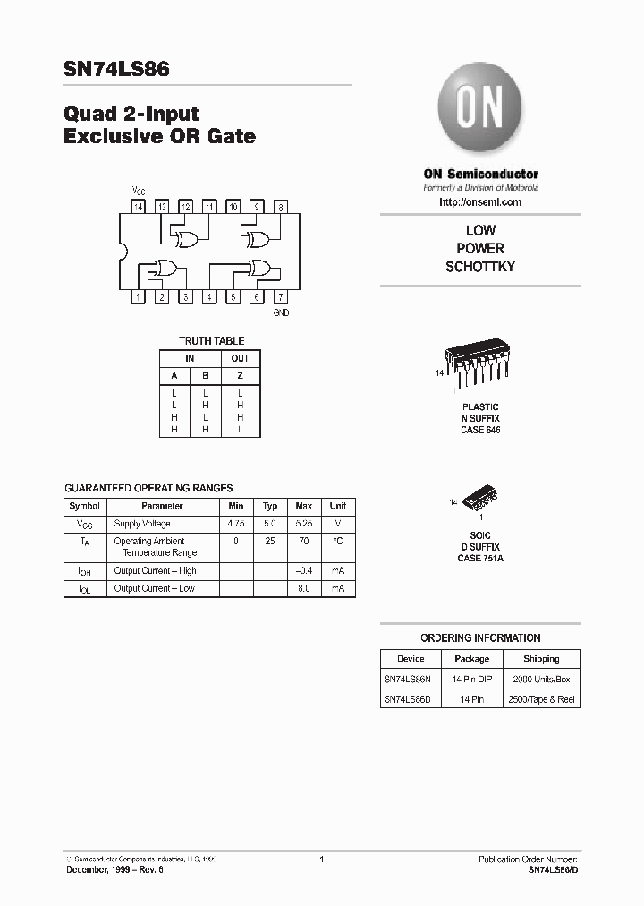 SN74LS86_156255.PDF Datasheet