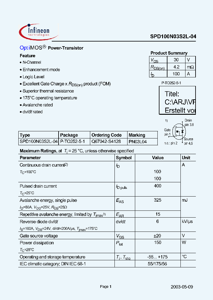 SPD100N03S2L-04_178531.PDF Datasheet