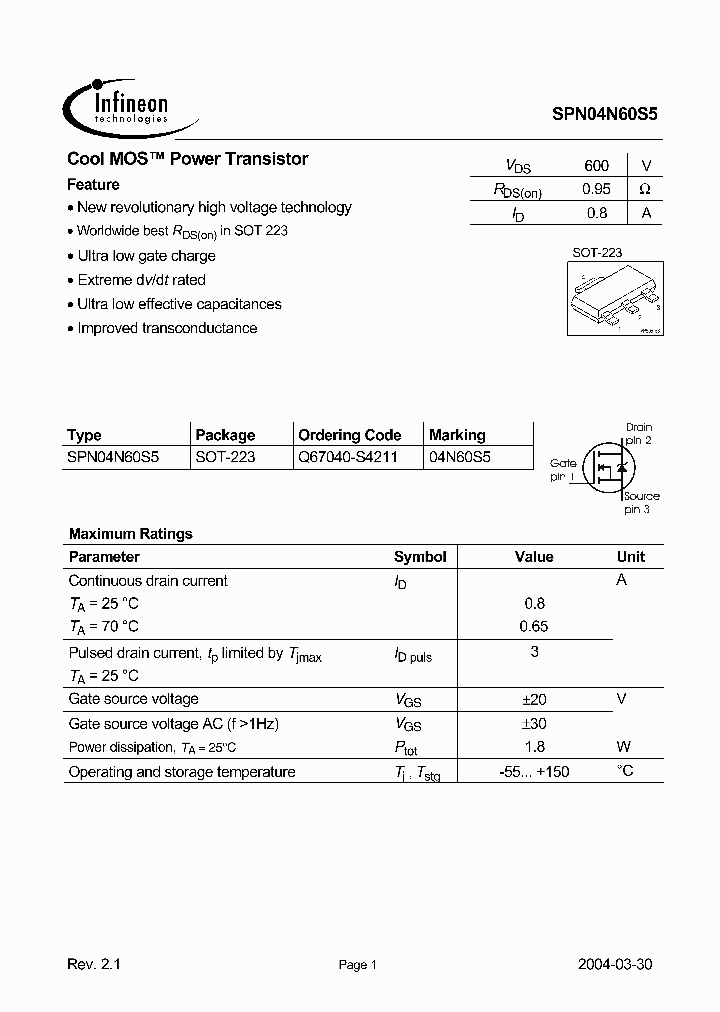 SPN04N60S5_162457.PDF Datasheet
