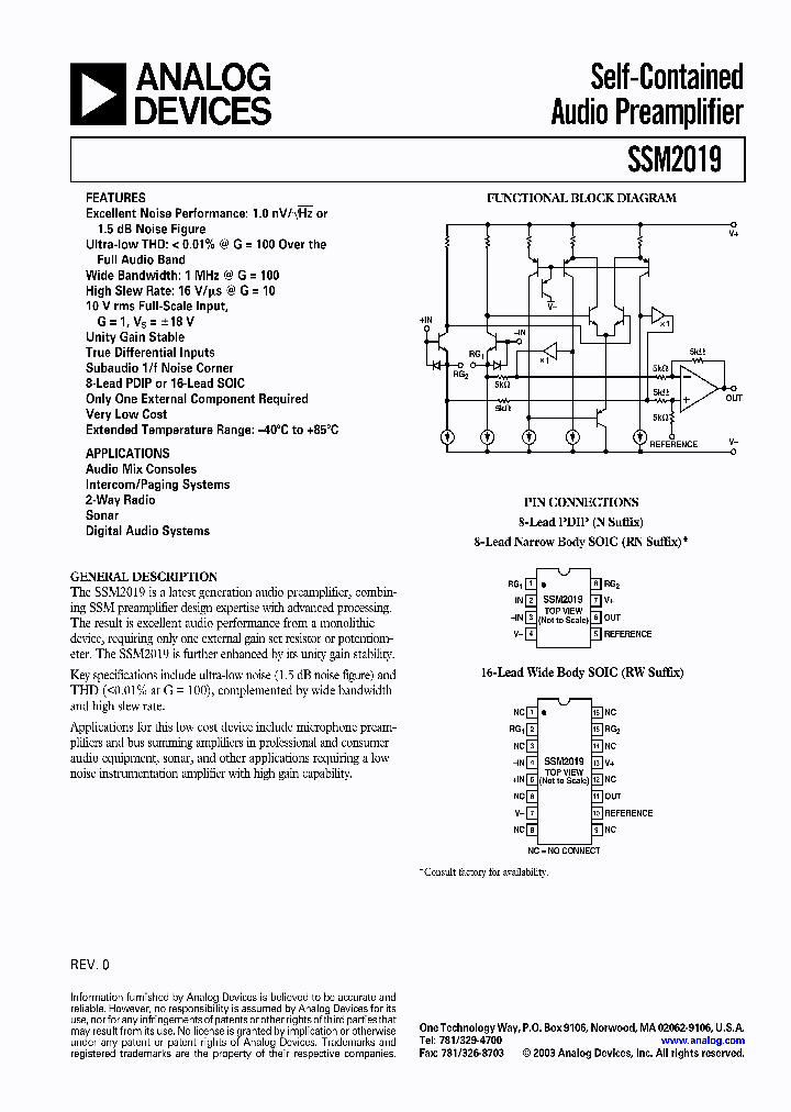 SSM2019_36188.PDF Datasheet