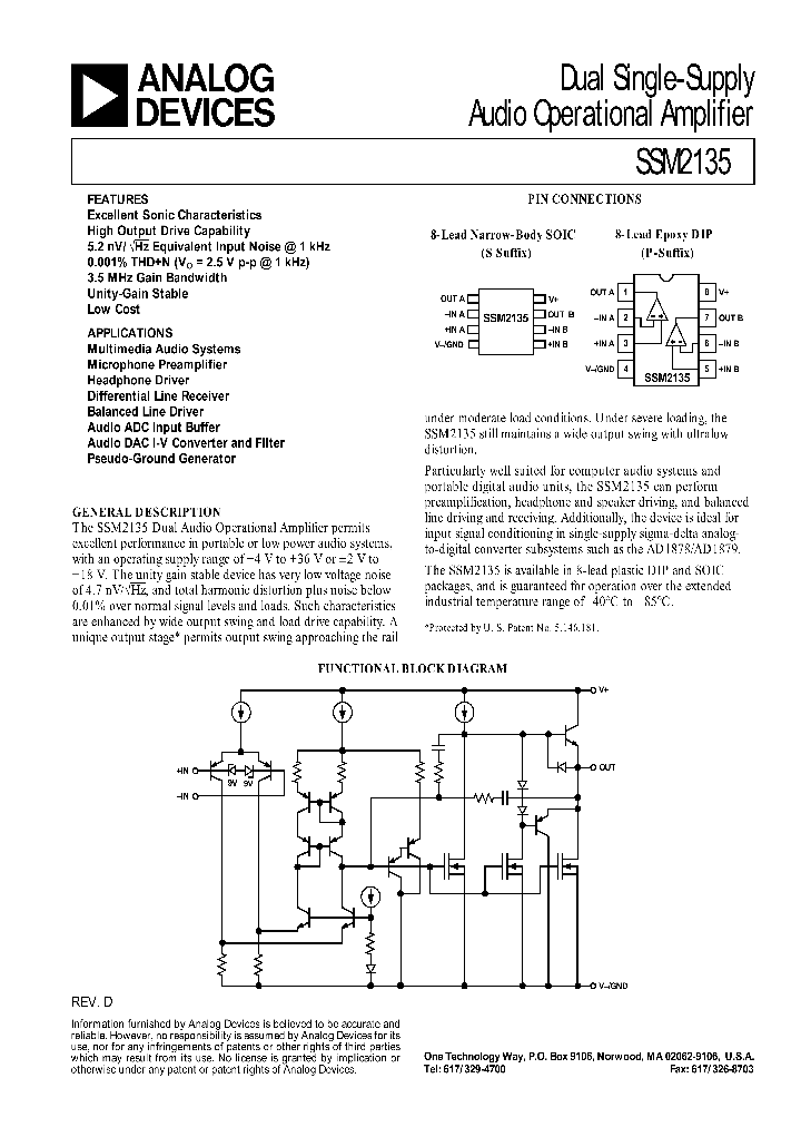 SSM2135_148677.PDF Datasheet