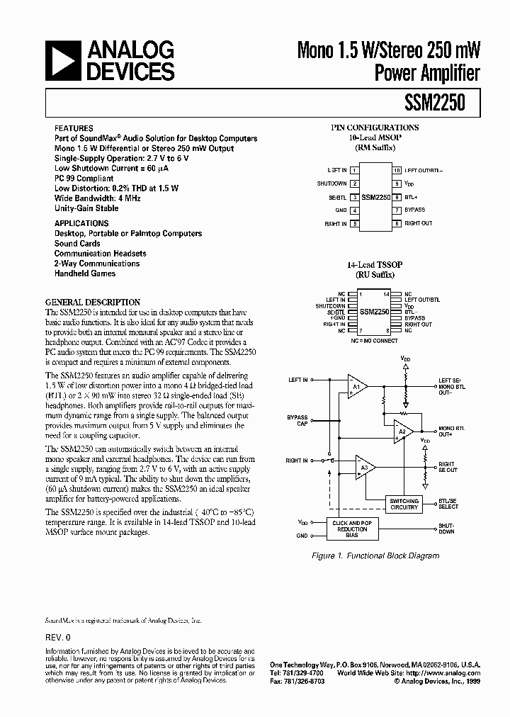 SSM2250_43343.PDF Datasheet
