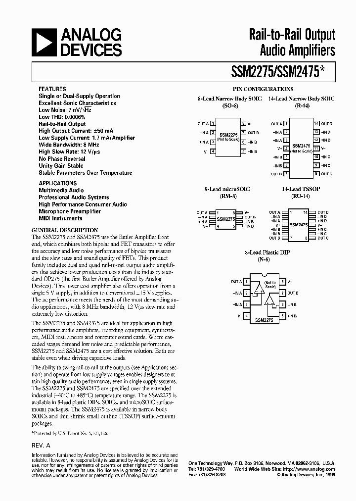 SSM2275_43346.PDF Datasheet