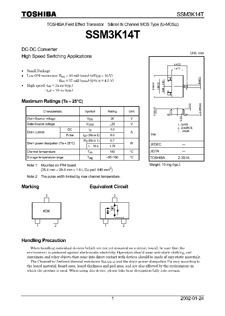 SSM3K14T_128957.PDF Datasheet