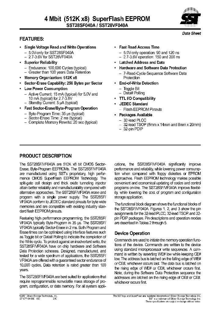 SST28SF040A_36194.PDF Datasheet