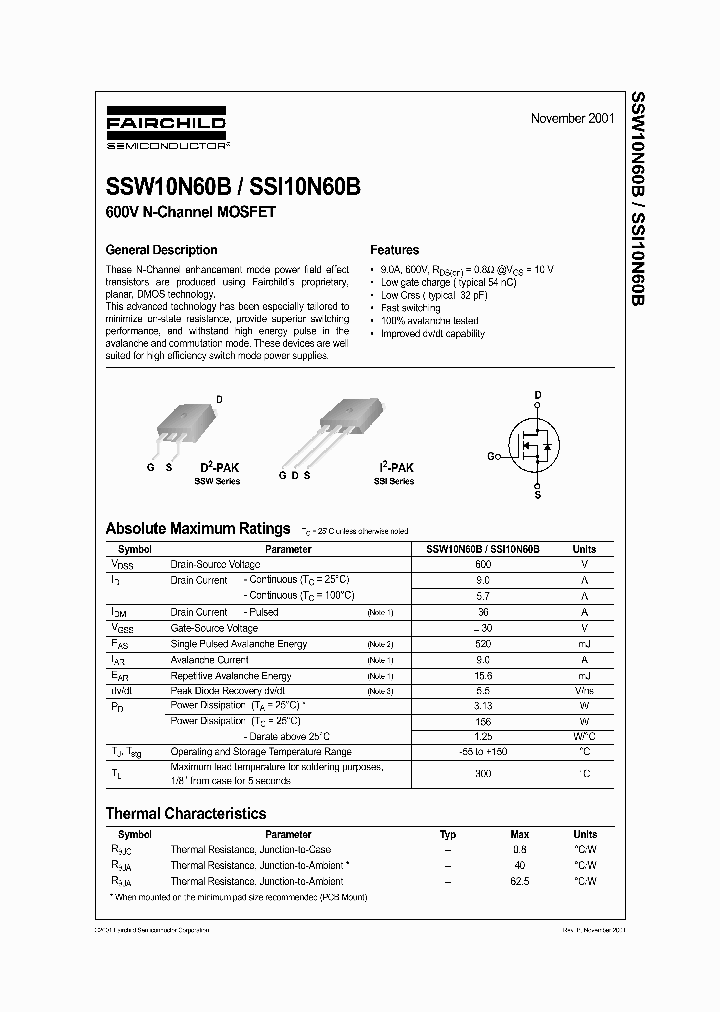 SSW10N60B_76770.PDF Datasheet