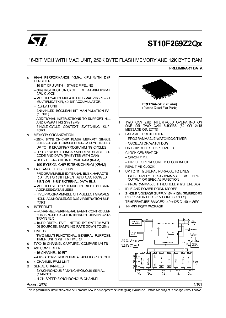 ST10F269Z2Q3_158533.PDF Datasheet
