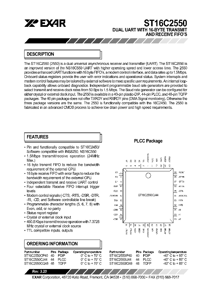 ST16C2550_81733.PDF Datasheet