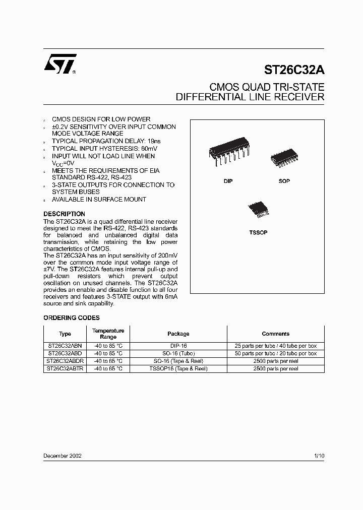 ST26C32A_110376.PDF Datasheet