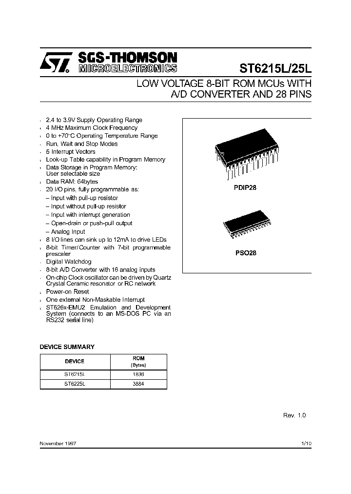 ST6215L_73810.PDF Datasheet