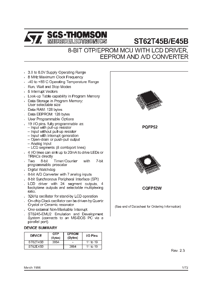 ST62T45B_122970.PDF Datasheet