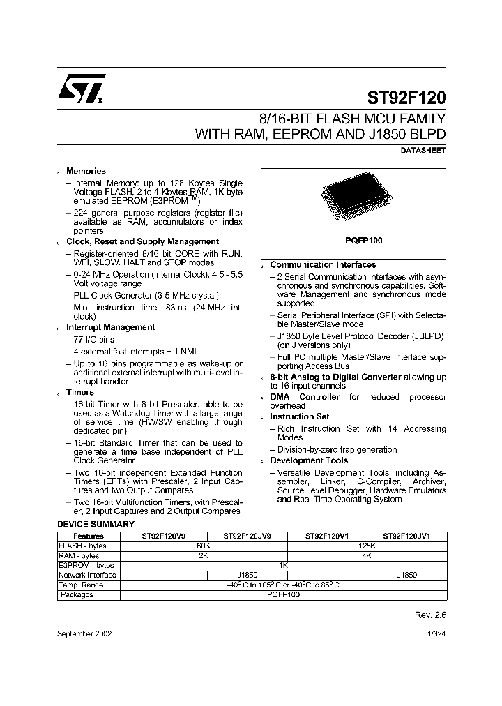 ST92F120JR1Q6_159012.PDF Datasheet