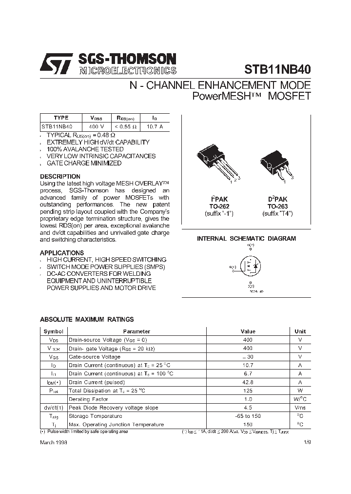 STB11NB40_72132.PDF Datasheet