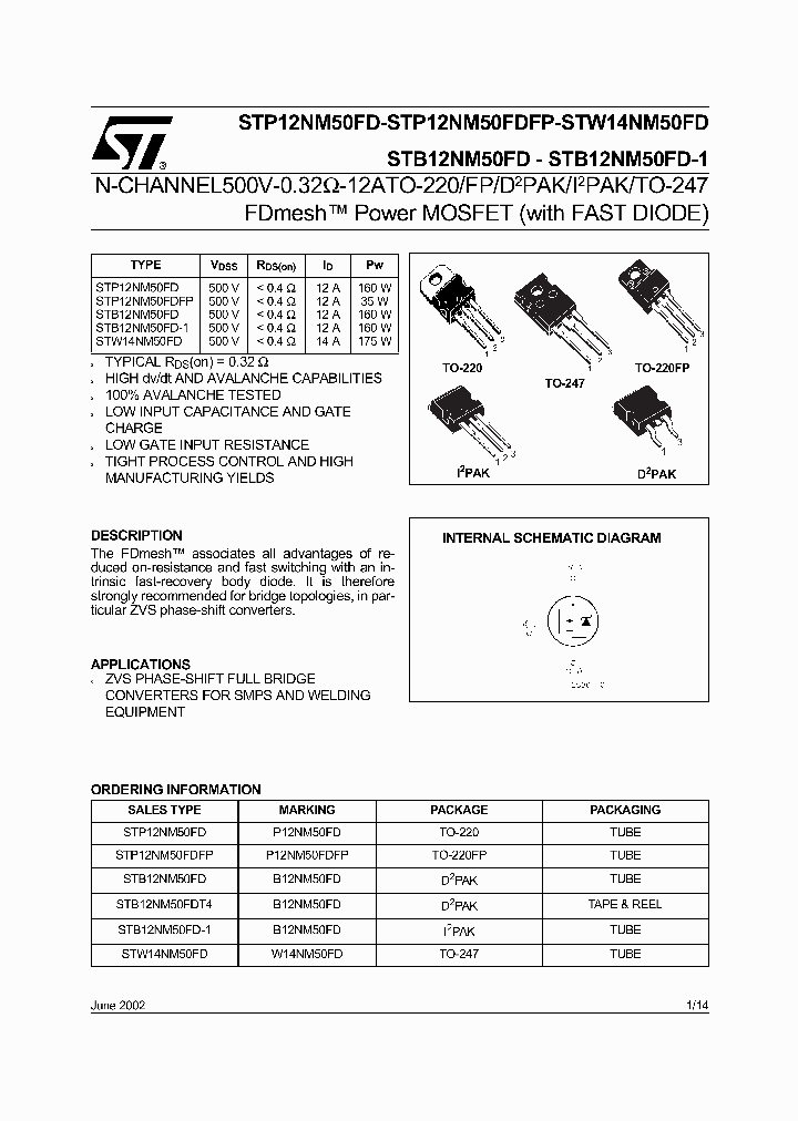 STP12NM50FD_64741.PDF Datasheet