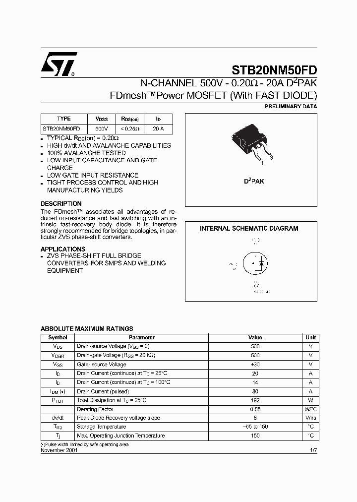 STB20NM50FD_71563.PDF Datasheet