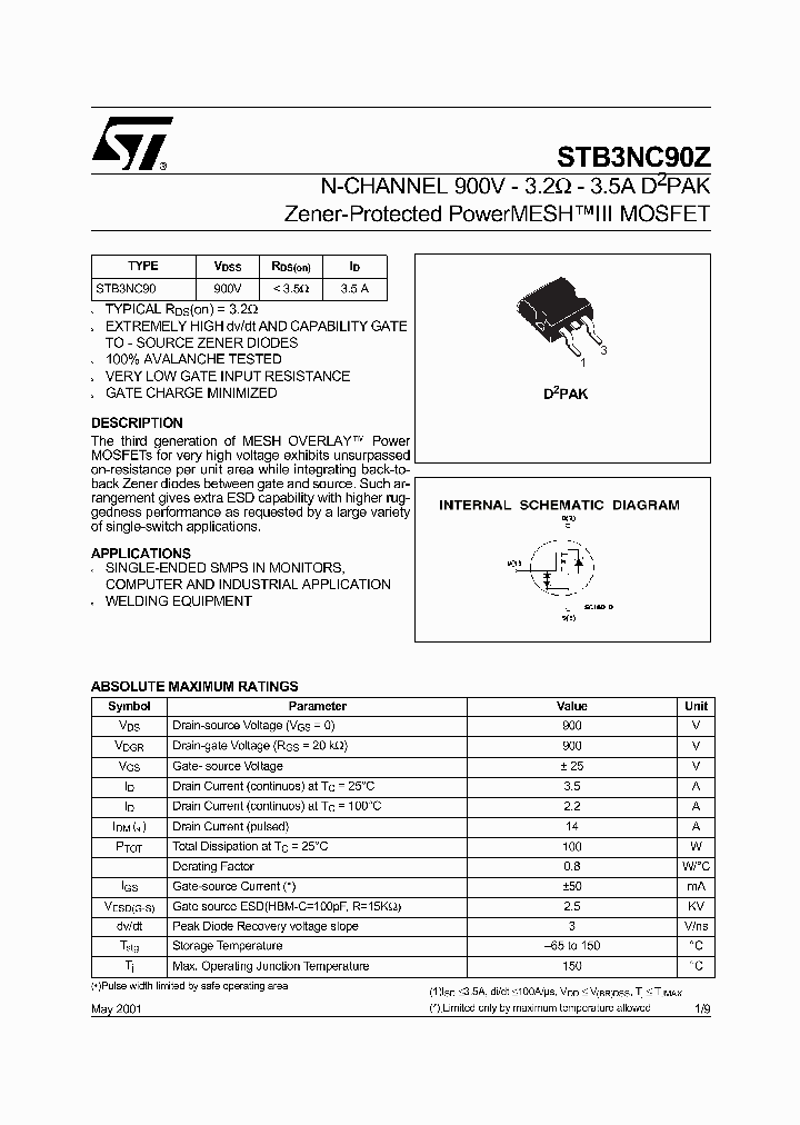 STB3NC90_77429.PDF Datasheet