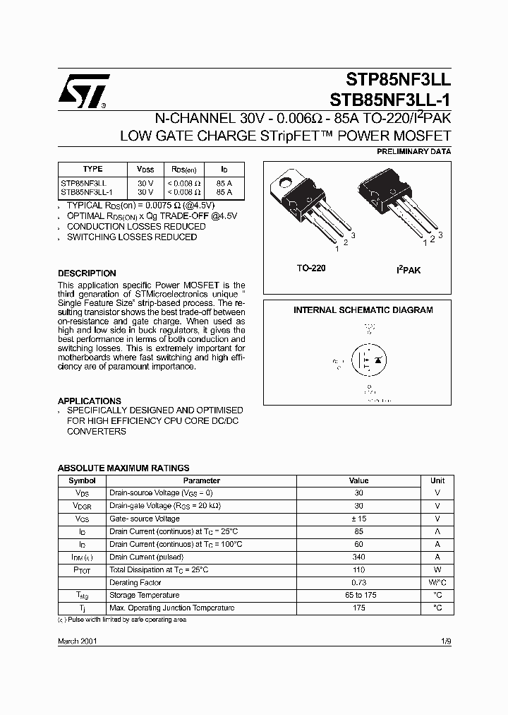 STB85NF3LL-1_166640.PDF Datasheet