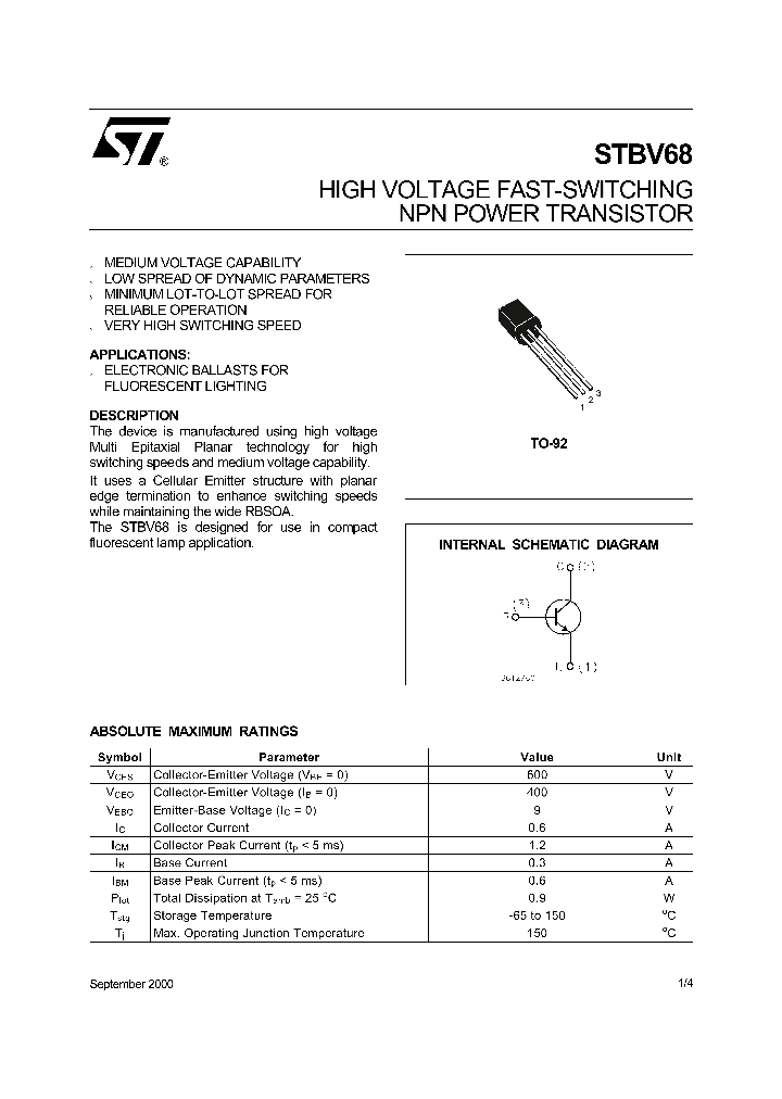 STBV68_77492.PDF Datasheet