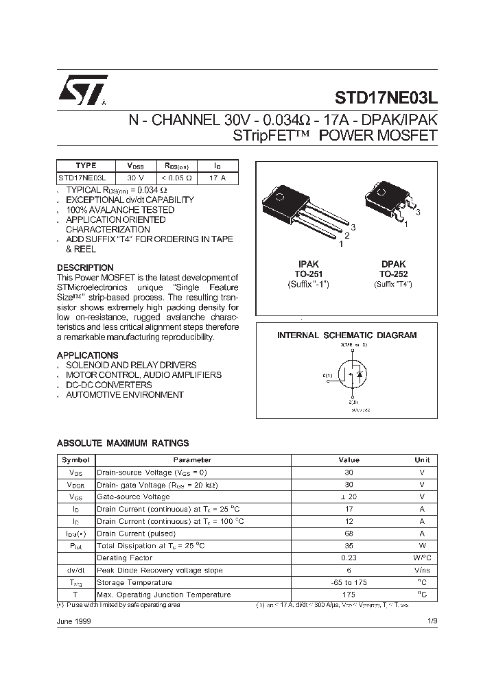 STD17NE03L_88412.PDF Datasheet