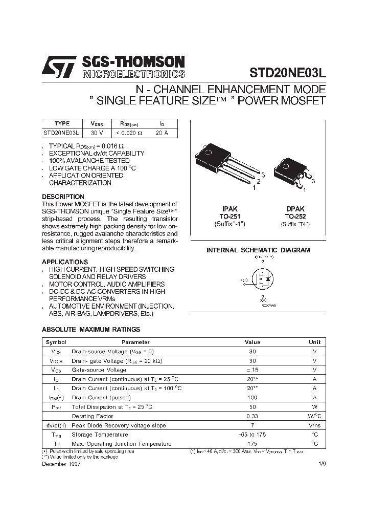 STD20NE03L_152867.PDF Datasheet