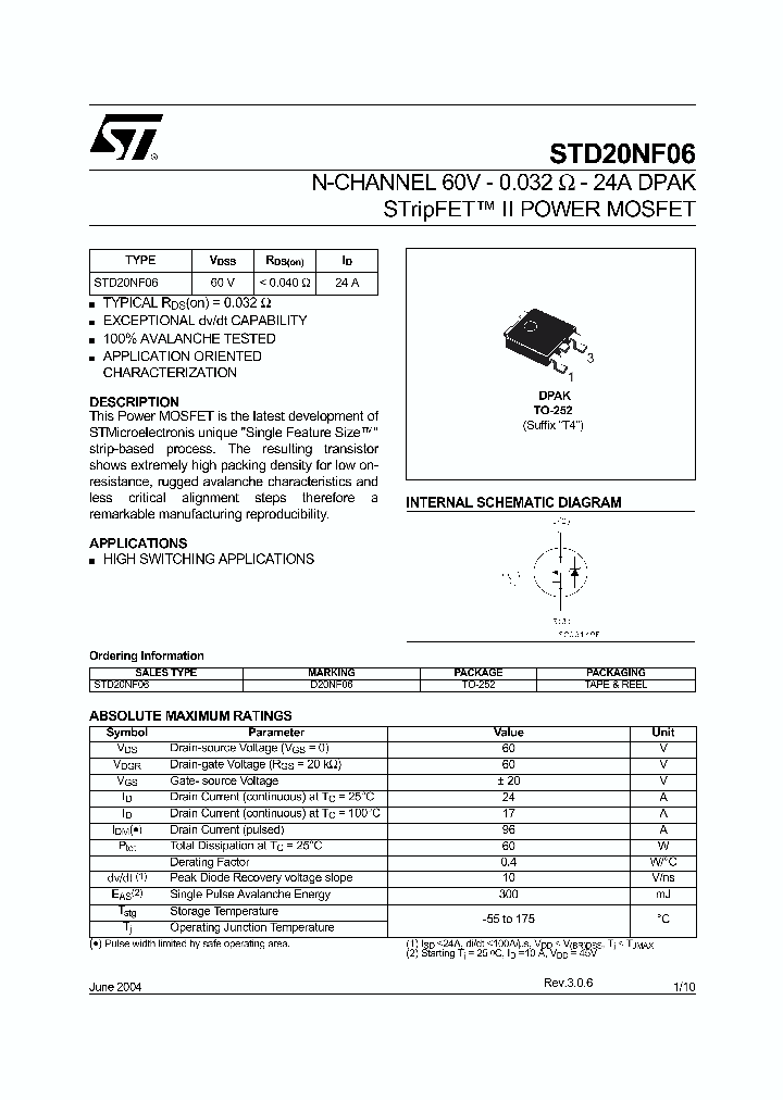 STD20NF06_152869.PDF Datasheet
