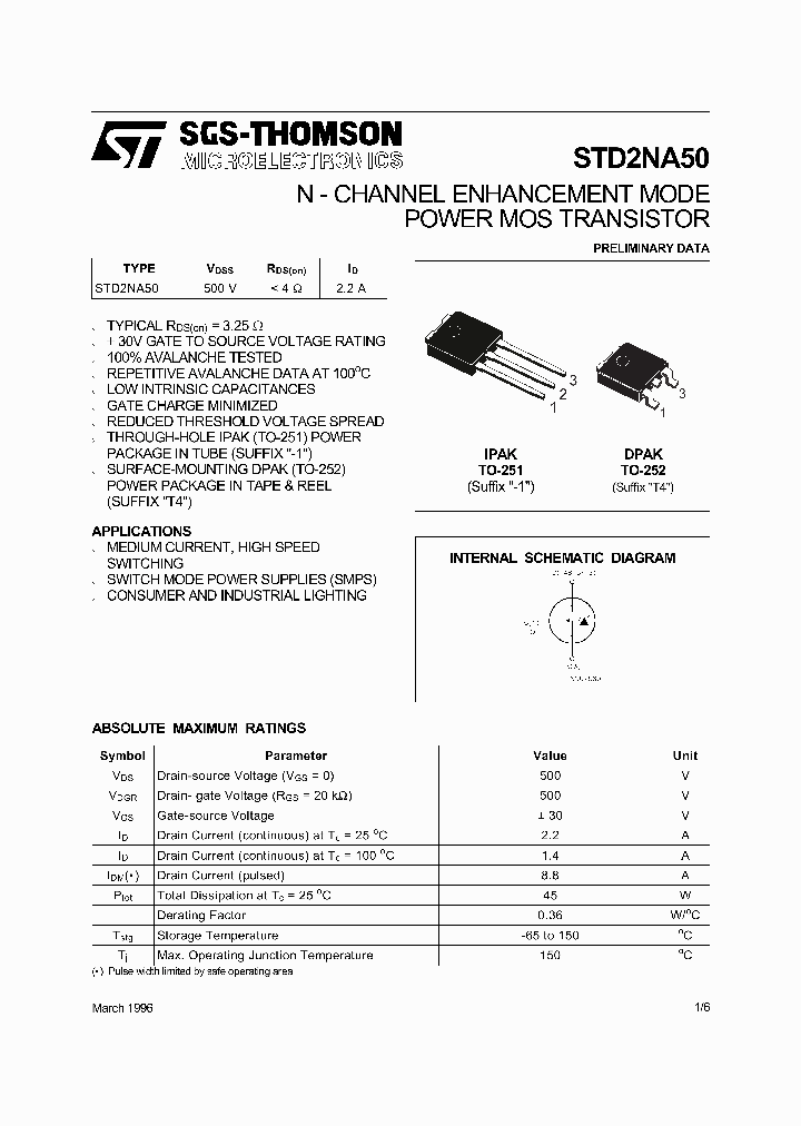 STD2NA50_120354.PDF Datasheet