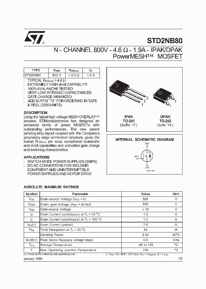 STD2NB80_138671.PDF Datasheet