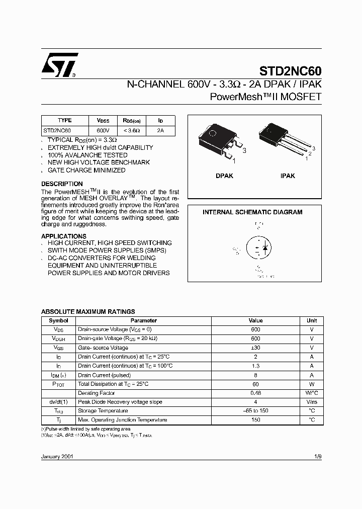 STD2NC60_82017.PDF Datasheet