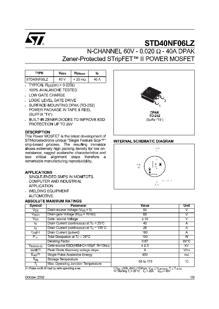 STD40NF06LZ_144919.PDF Datasheet