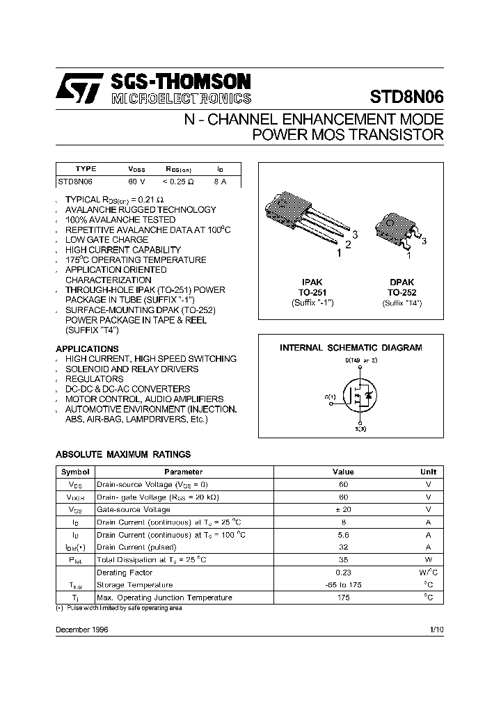 STD8N06_129201.PDF Datasheet