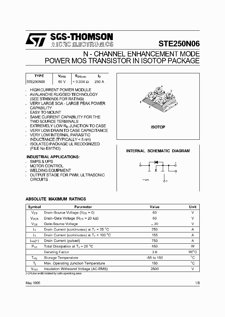 STE250N06_77033.PDF Datasheet
