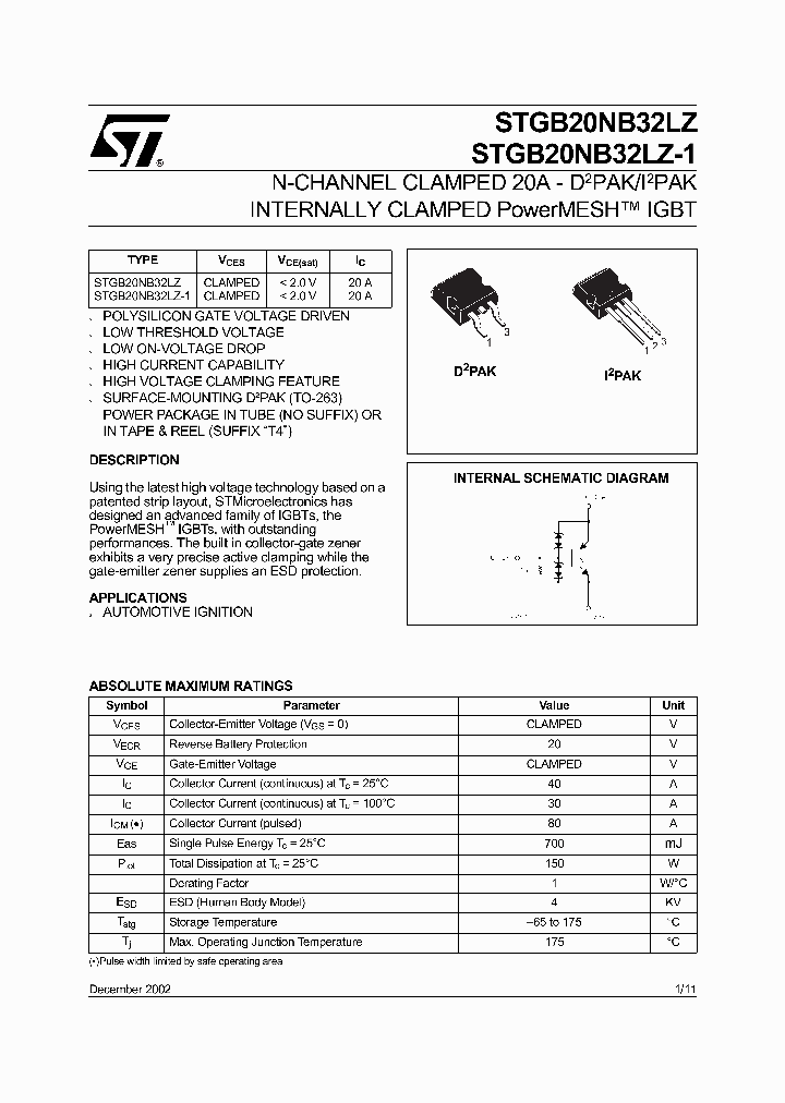 STGB20NB32LZ_77047.PDF Datasheet