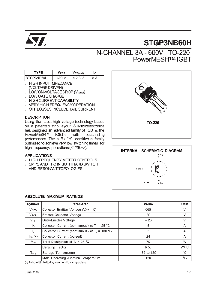 STGP3NB60_77090.PDF Datasheet