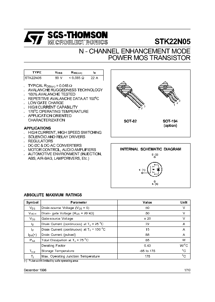 STK22N05_77225.PDF Datasheet