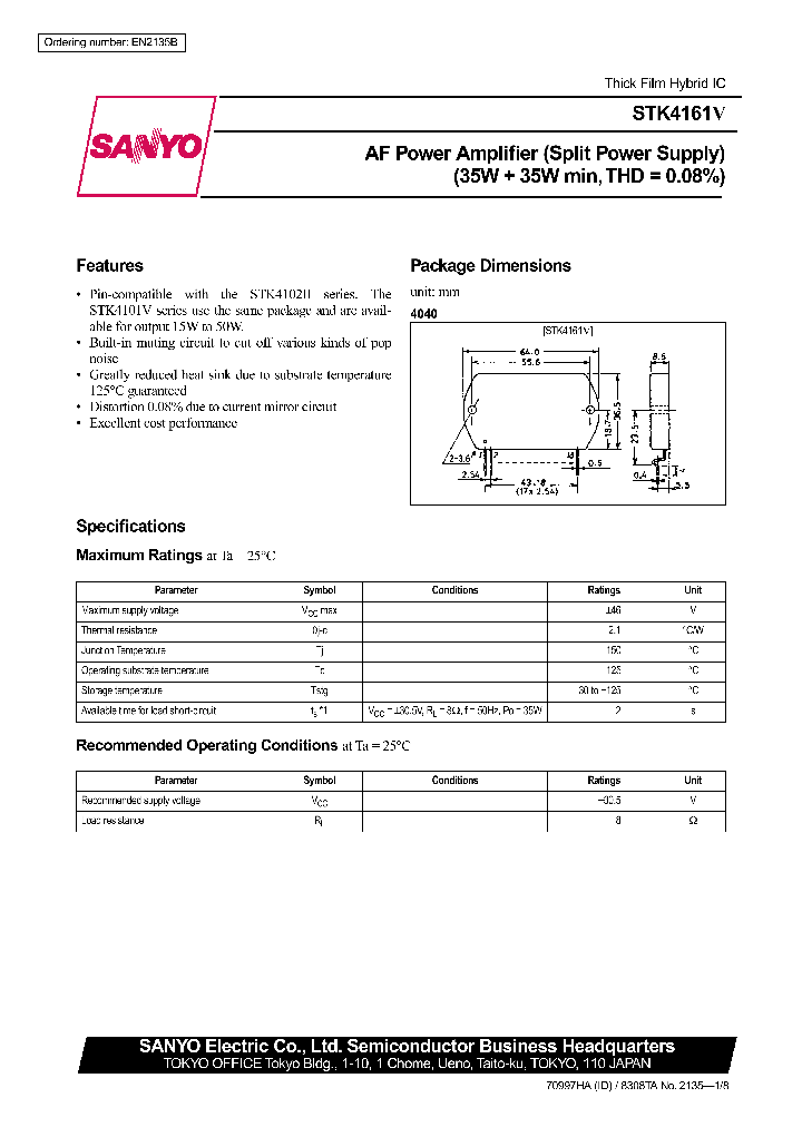STK4161V_93400.PDF Datasheet