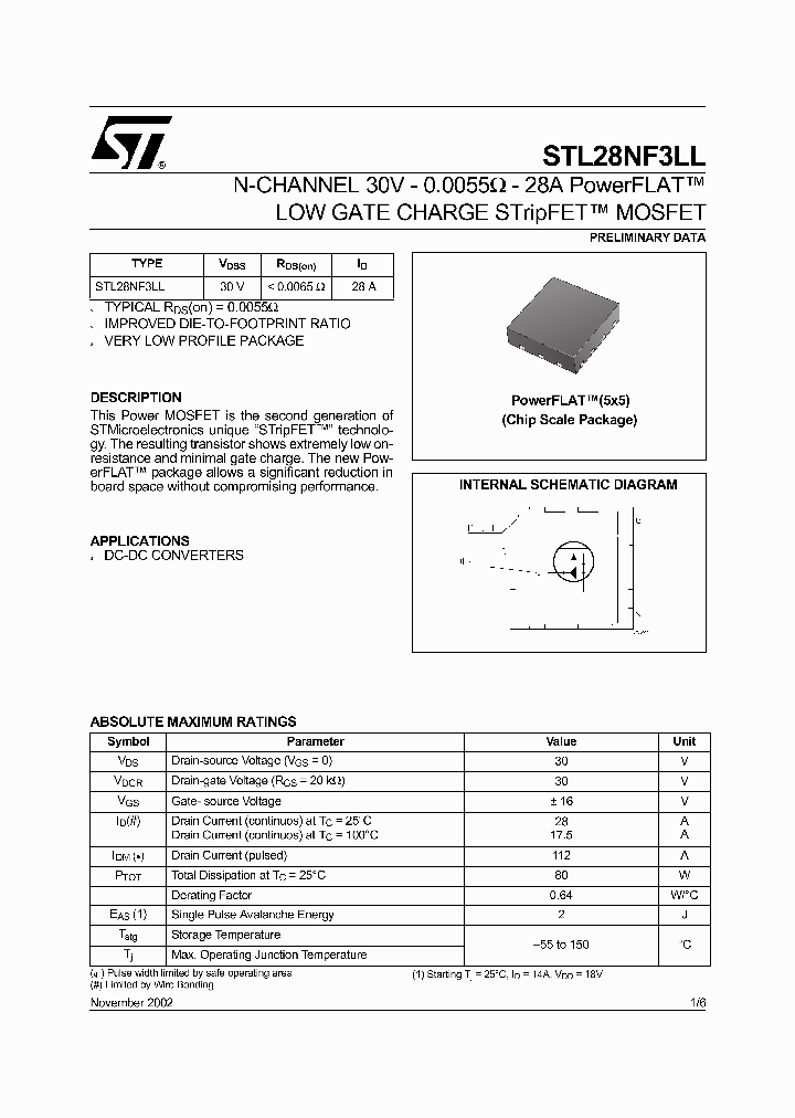 STL28NF3LL_67243.PDF Datasheet