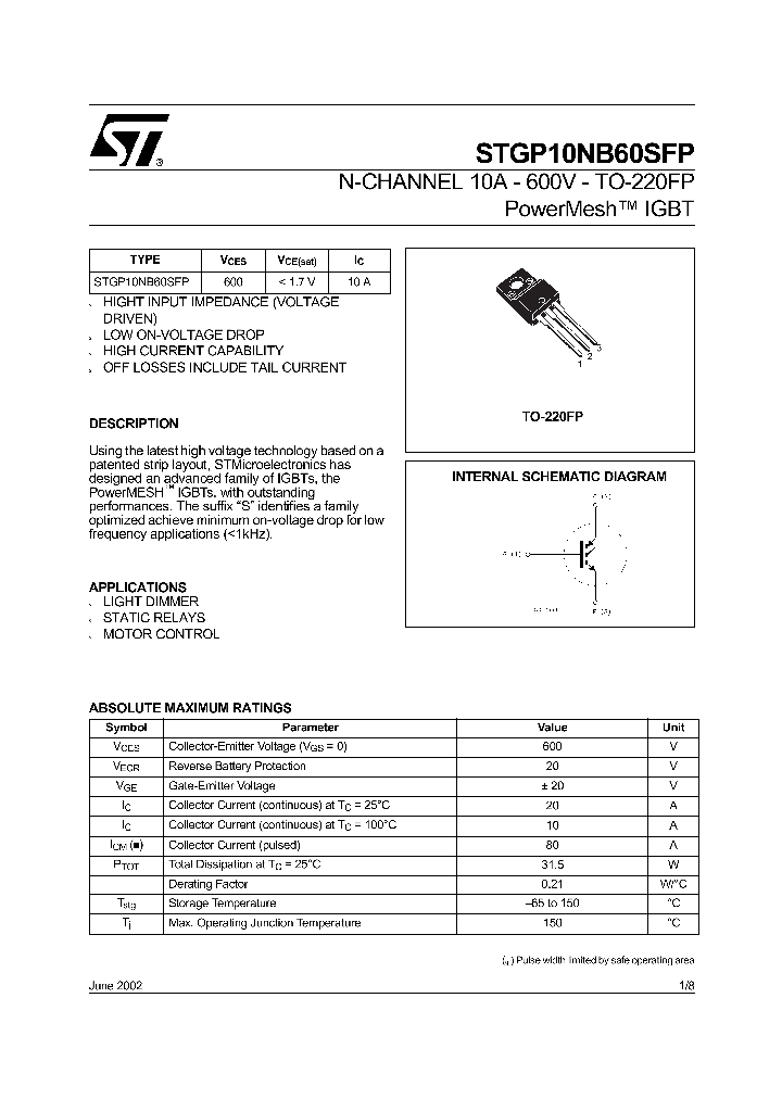STP10NB60SFP_64682.PDF Datasheet